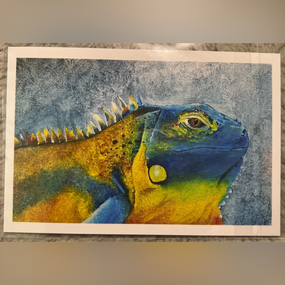 Colorful Iguana Art Print